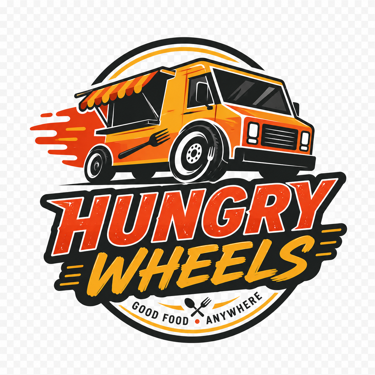 Hungry Wheels food truck logo